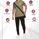 Men Organic Cotton Recycled Polyester Melange effect T Shirt