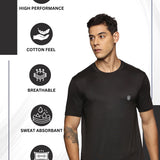 Men Cotton feel Super Stretchy Slim fit Polyester T Shirt