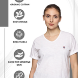 Women 100% organic cotton mega sleeve Top