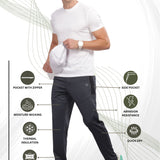 Men’s Moisture Wicking Track Pant with Stretchable Waist Band
