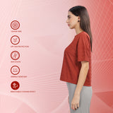 Women's Lightweight Drop Shoulder Top With Wrinkle Resistance