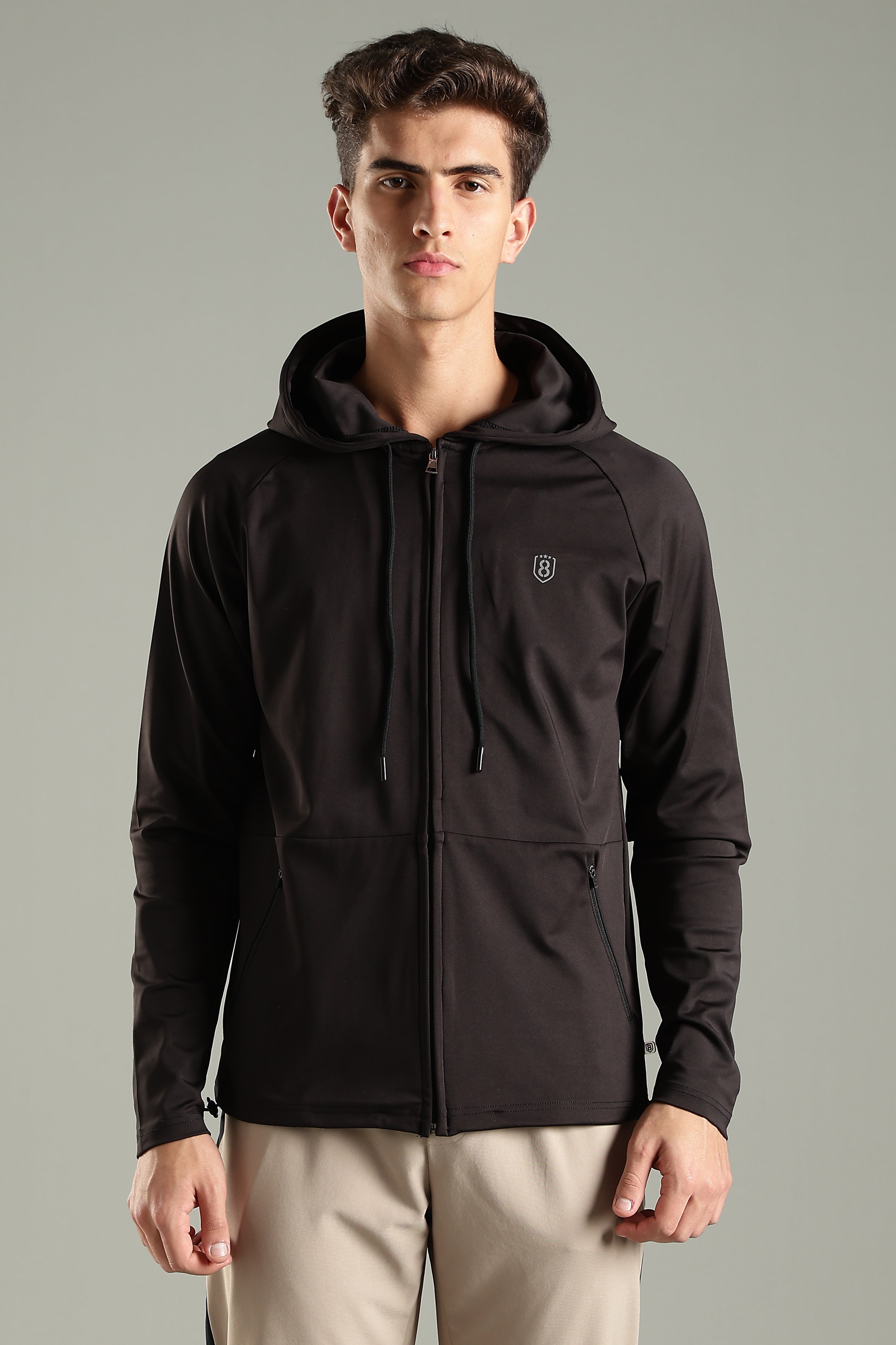 Men's All weather Hooded Jacket with inside pocket