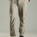 Men's Workleisure Pants with Knee Pleat & Double Button Zipper Closure