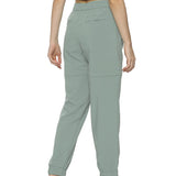 Women's Solid Detachable Track pants with Elasticated Drawstring waist & Zipper Pockets.