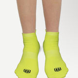 Nylon Low Ankle Socks With Rubber Grip Set - Neon