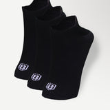 Nylon Low Ankle Socks With Rubber Grip Set - Black