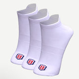 Nylon Low Ankle Socks With Rubber Grip Set - White