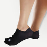 Nylon Low Ankle Socks With Rubber Grip  - Black