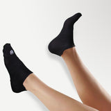 Nylon Low Ankle Socks With Rubber Grip Set - Black