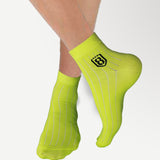 Nylon High Ankle Socks Set- Neon