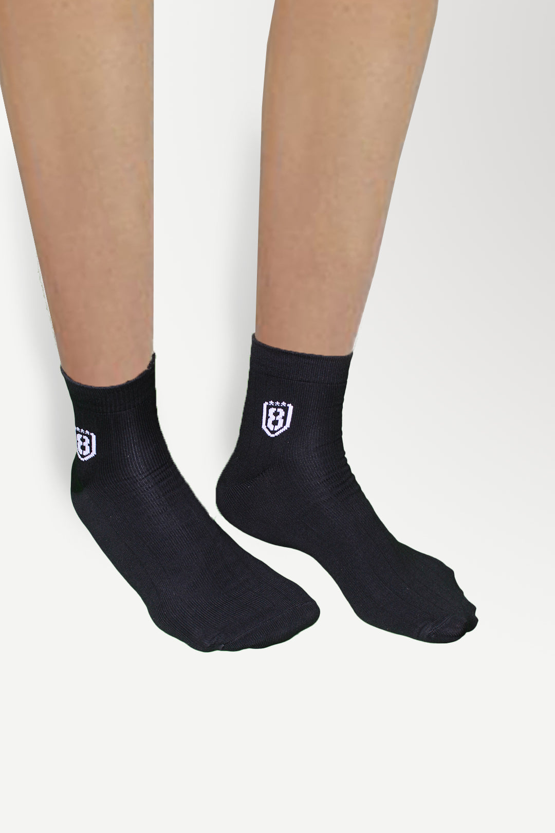 Premium black nylon socks, offering a lightweight, non-slip, and comfortable fit.