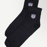 Nylon High Ankle Socks Set- Black