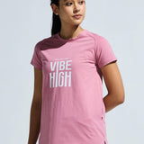 Women’s Raglan Sleeve Graphic Long Top With Curve Hem