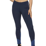 Women's Slim-fit Blue Training Tights with Elasticated waist.