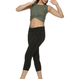 Women UPF Sun Protection Eco Friendly Yoga Sleeveless Cross Crop Top