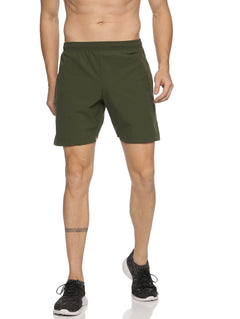 Men's Solid Training Shorts with Elasticated Drawstring