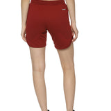 Women's Solid training shorts with Rib Elasticated Drawstring waist.