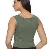 Women UPF Sun Protection Eco Friendly Yoga Sleeveless Cross Crop Top
