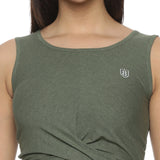 Women UPF Sun Protection Eco Friendly Yoga Sleeveless Cross Crop Top