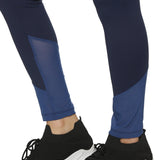 Women's Slim-fit Blue Training Tights with Elasticated waist.