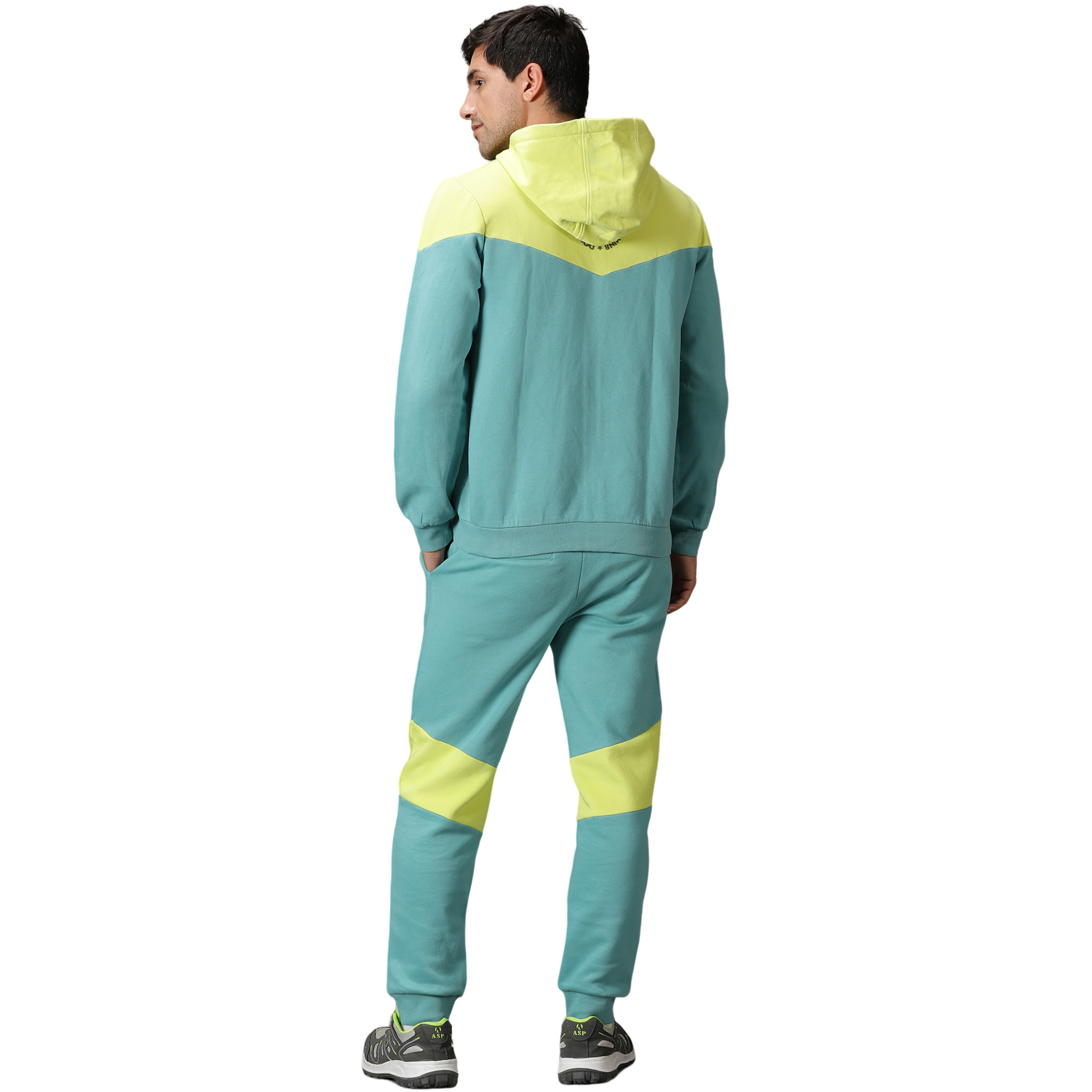 Men's colorblock track suit for outdoor training and sportswear