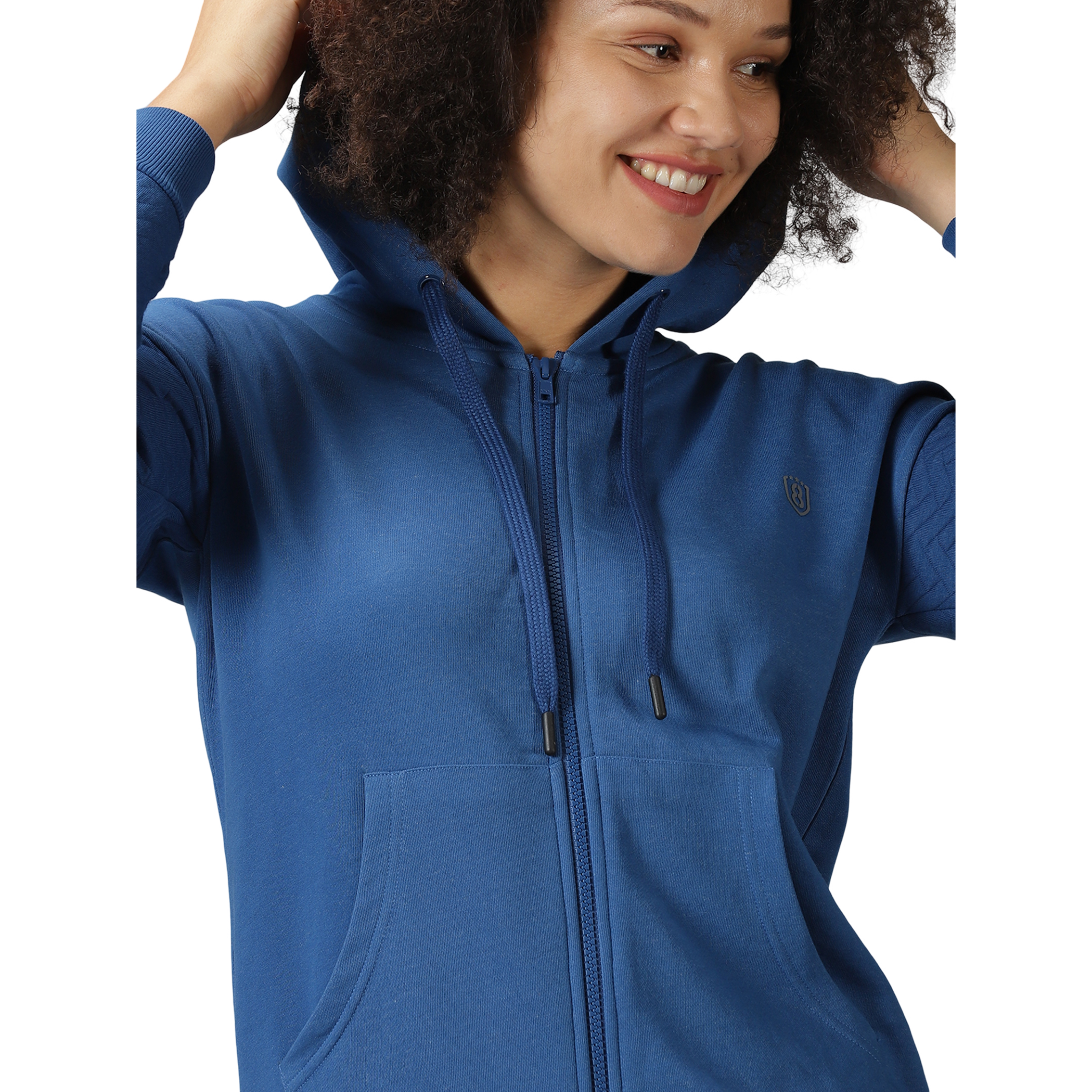 Women’s hooded sweatshirt with kangaroo pockets for extra warmth